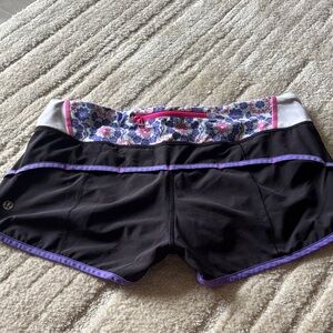 Lululemon Black and Purple multi color Athletic Shorts